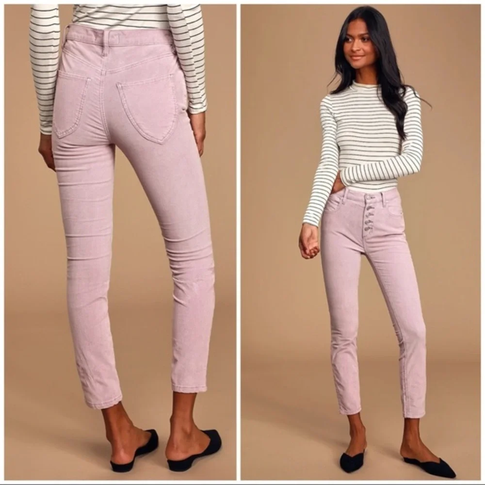 NWT Free People Sun Chaser Lilac Corduroy Jeans